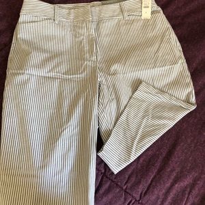 Talbots Navy and White Pinstripe Bermuda Shorts